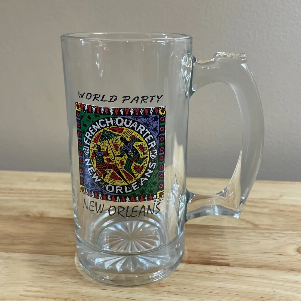 Vintage Beer Mug New Orleans French Quarter World Party